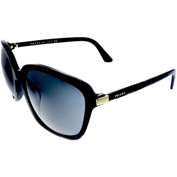 Prada Heritage Oversized Sunglasses (SPR 10V-F 1AB-5S0) in Black - Picture 13 of 16